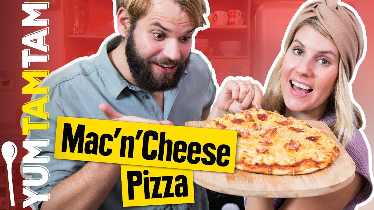 Mac’n’Cheese Pizza // Mit Bacon-Topping // #yumtamtam