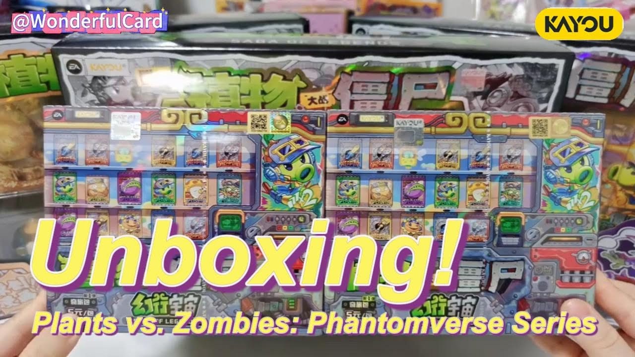 「Unboxing」Kayou Plants vs. Zombies Newest Upgrade Cards Game The Illusionary Universe Travel vol.1
