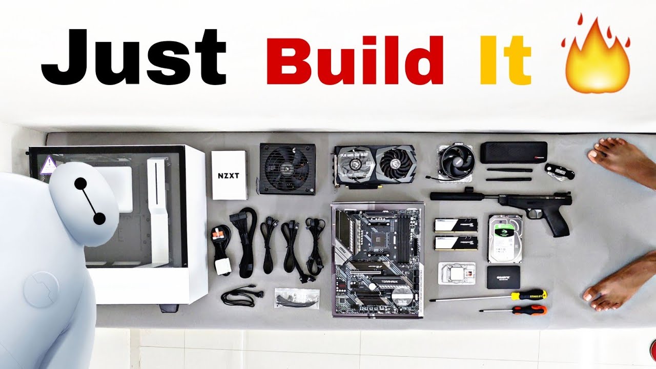 🤑 Building My First Gaming PC | Ryzen 5 3600 | X570 Tomahawk | TridentZ Neo 3600 | NZXT H510-Baymax😍
