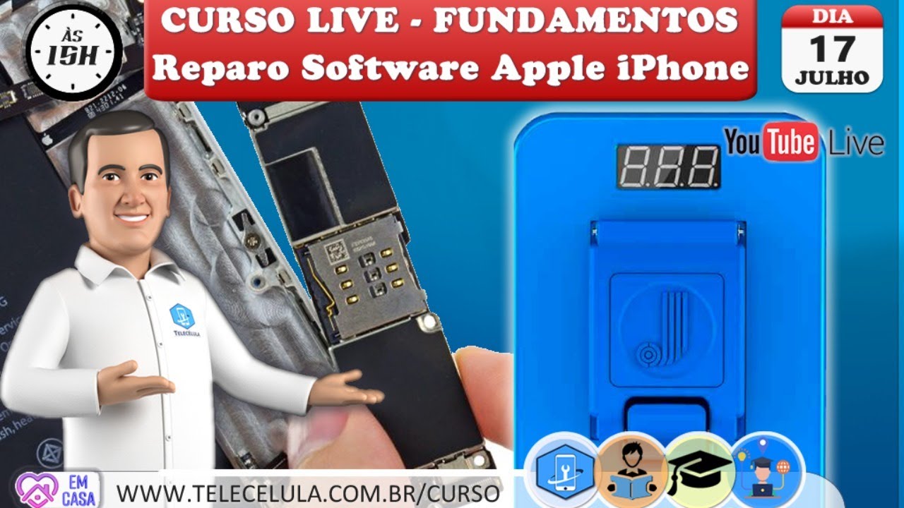 Curso Grátis - FUNDAMENTOS - AULA #03 - Software Apple iPhone - Reparos NAND JC P11