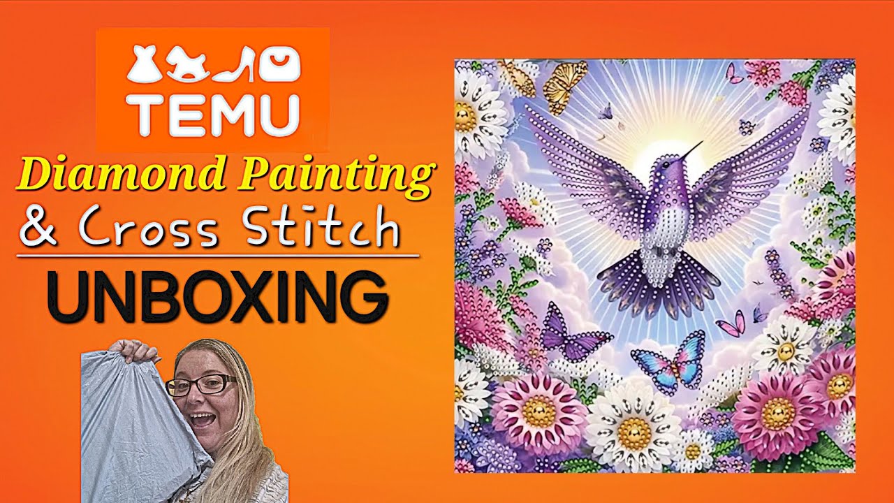 Diamond Painting/Cross Stitch/Unboxing/TEMU
