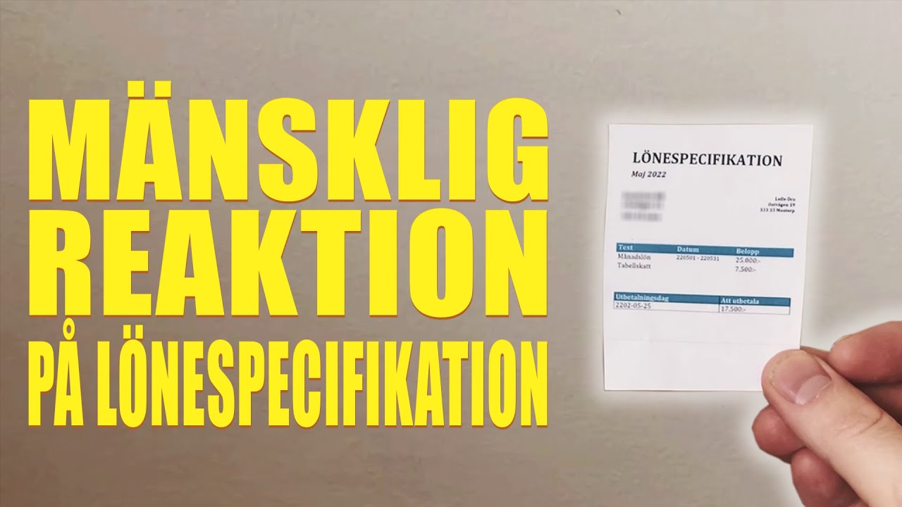 M&auml;nsklig reaktion p&aring; l&ouml;nespecifikation