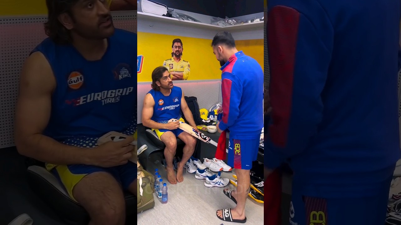 MS DHONI Last Video😥 did this Heart Winning Gesture for RCB Player after Loss #Msdhoni #viratkohli