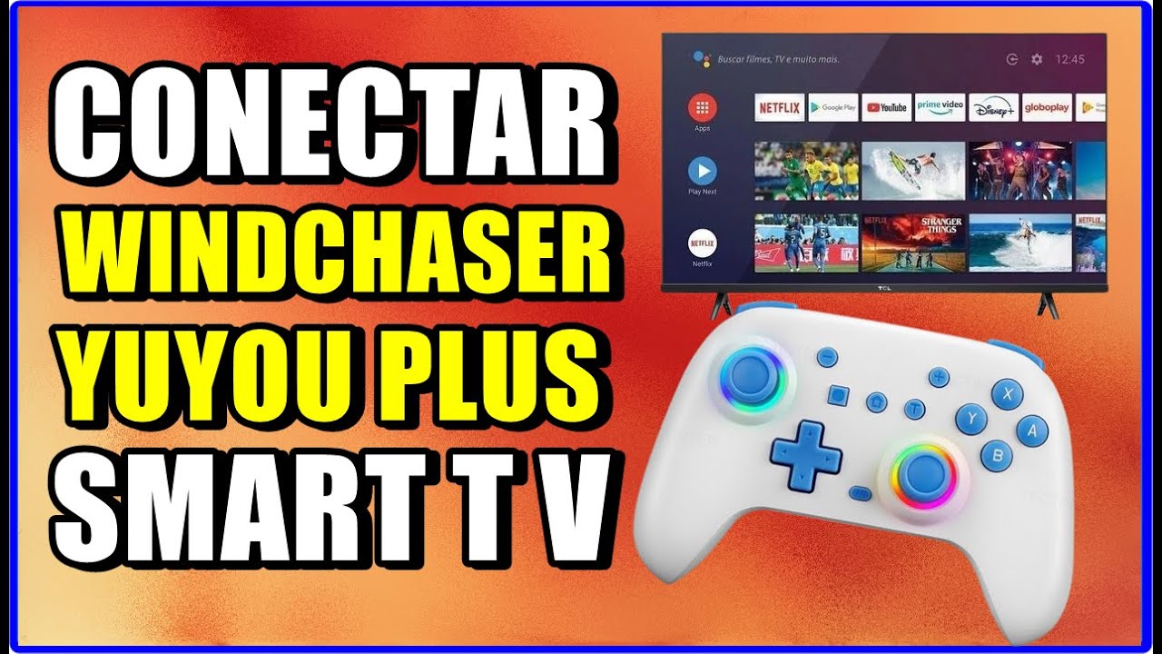 JOGAR GAMEPAD WINDCHASER PLUS NA SMART TV COM ANDROID TV, STICK TV,  TVBOX