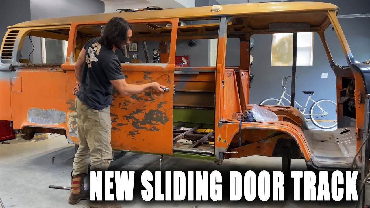 Sliding Door Track Replacement PT:2  | VW Bus Restoration Episode 37