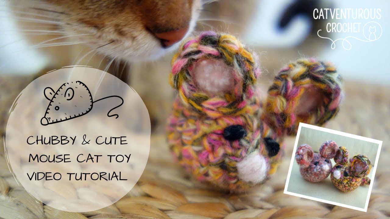Chubby & Cute Mouse Cat Toy - Catventurous Crochet