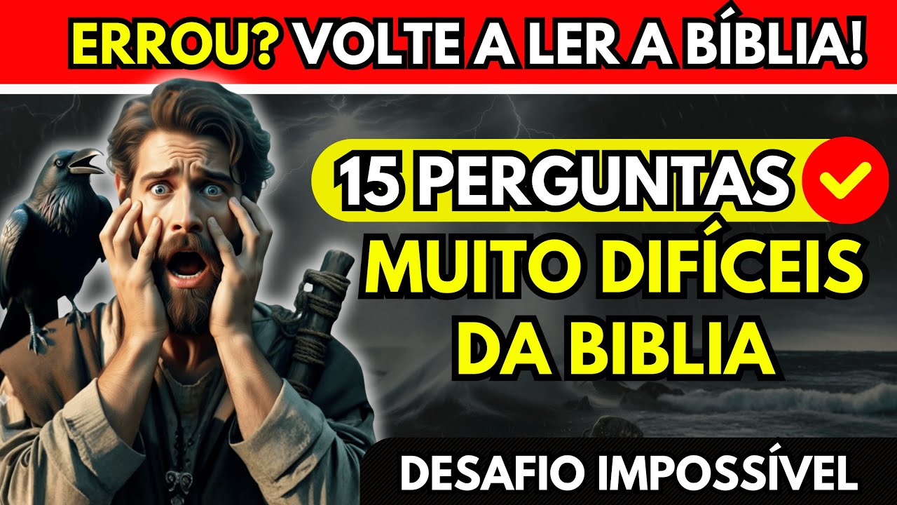 ⚡ DESAFIO IMPOSSÍVEL! 😱 15 Perguntas Difíceis Sobre o Profeta Elias 📖🔥 | Quiz Bíblico