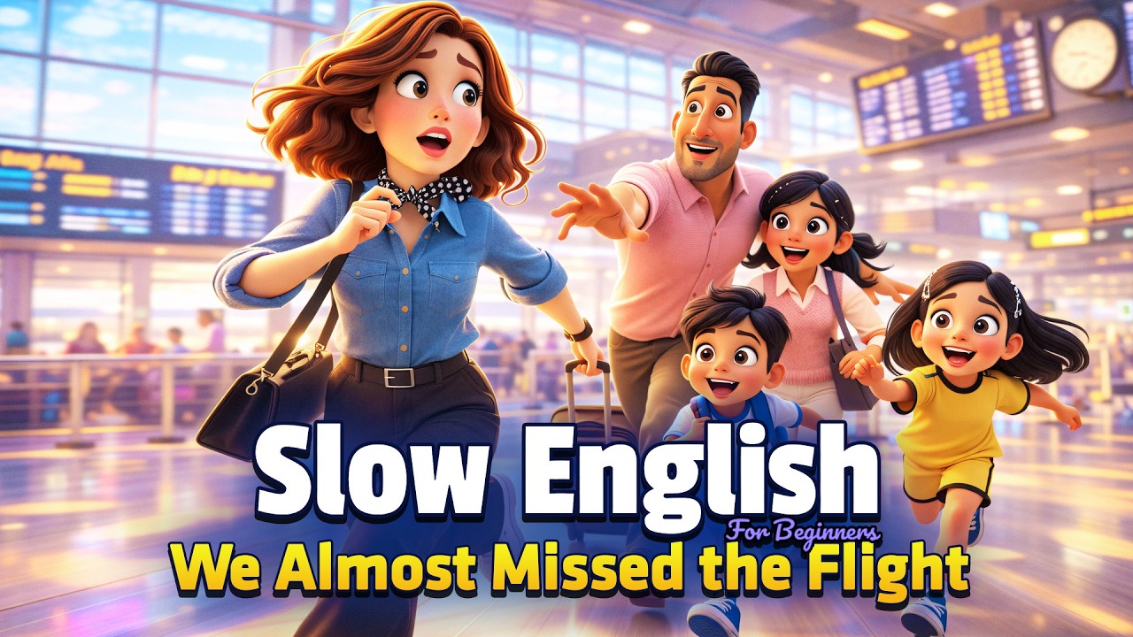 Final Call at the Airport… Don’t Panic | English Listening Practice (A2)