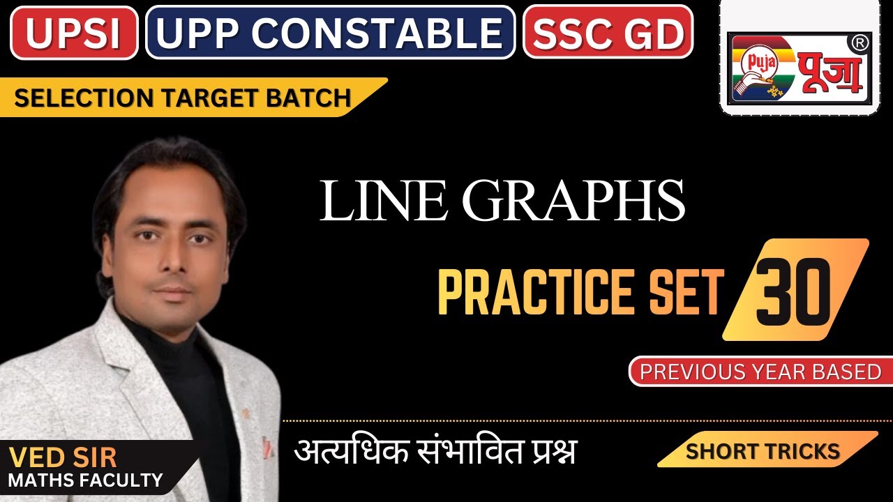 UPSI / UPP Constable Exam 2025 | Math Line Graph Practice Set 30 with Tricks | Ved Sir