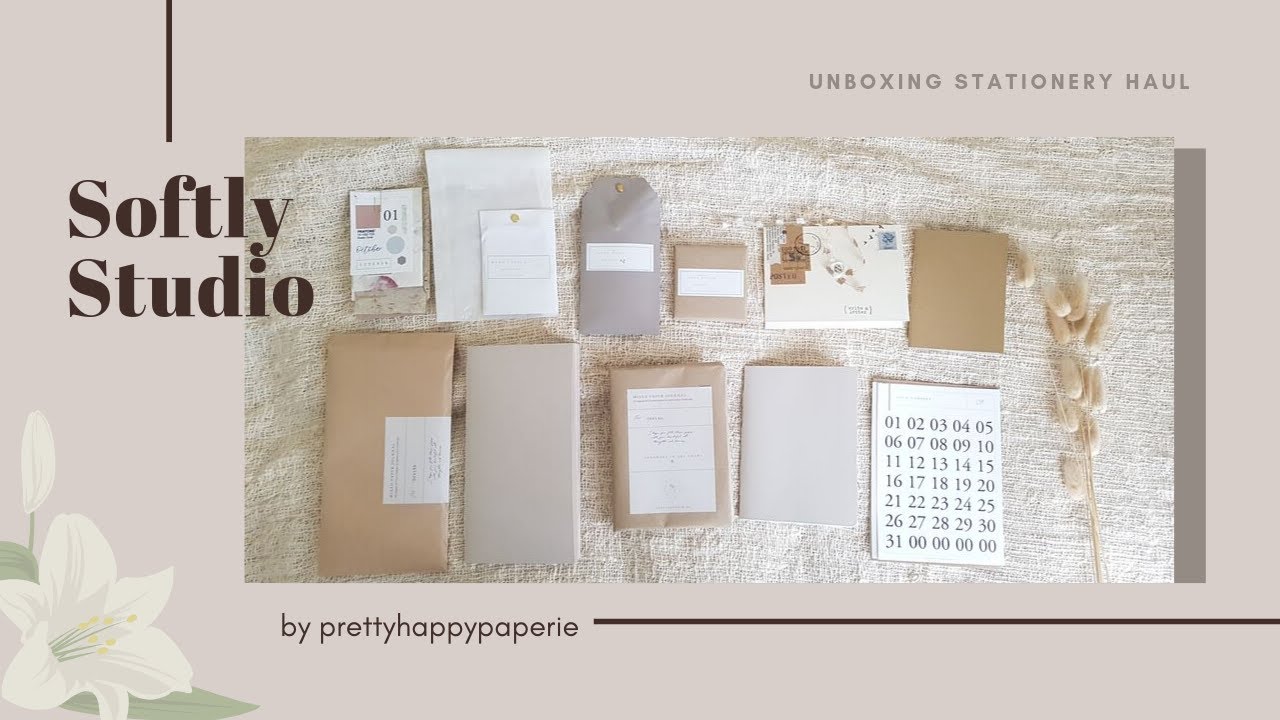 ASMR | Unboxing Stationery Haul | Softly Studio