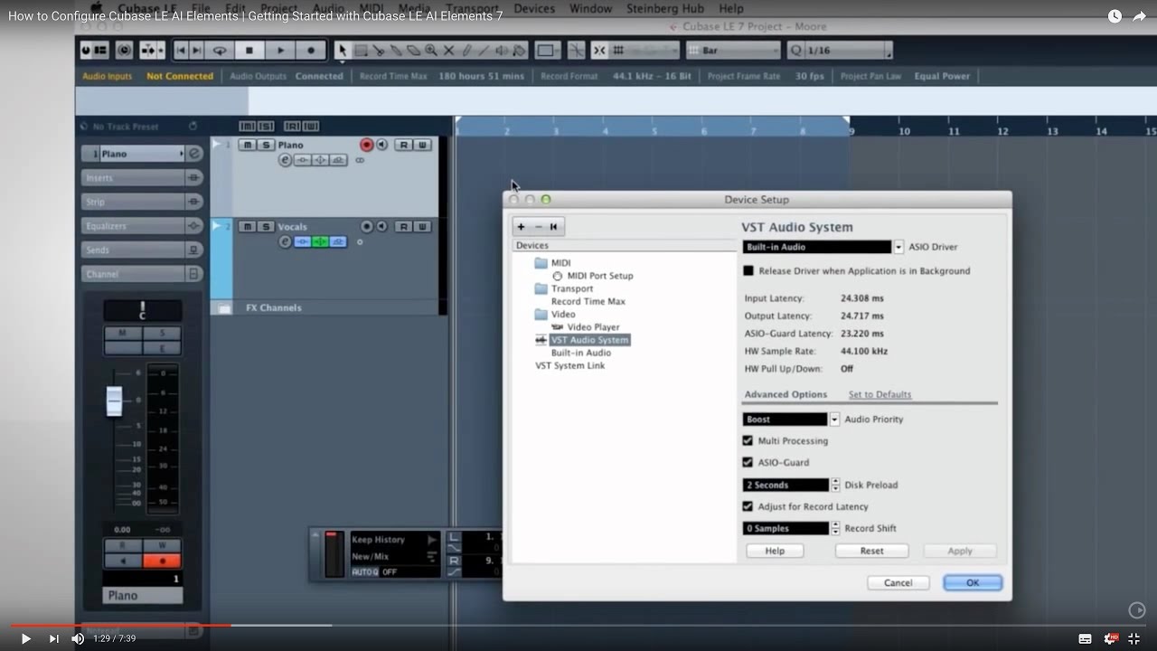 How to Configure Cubase LE AI Elements | Getting Started with Cubase LE AI Elements 7