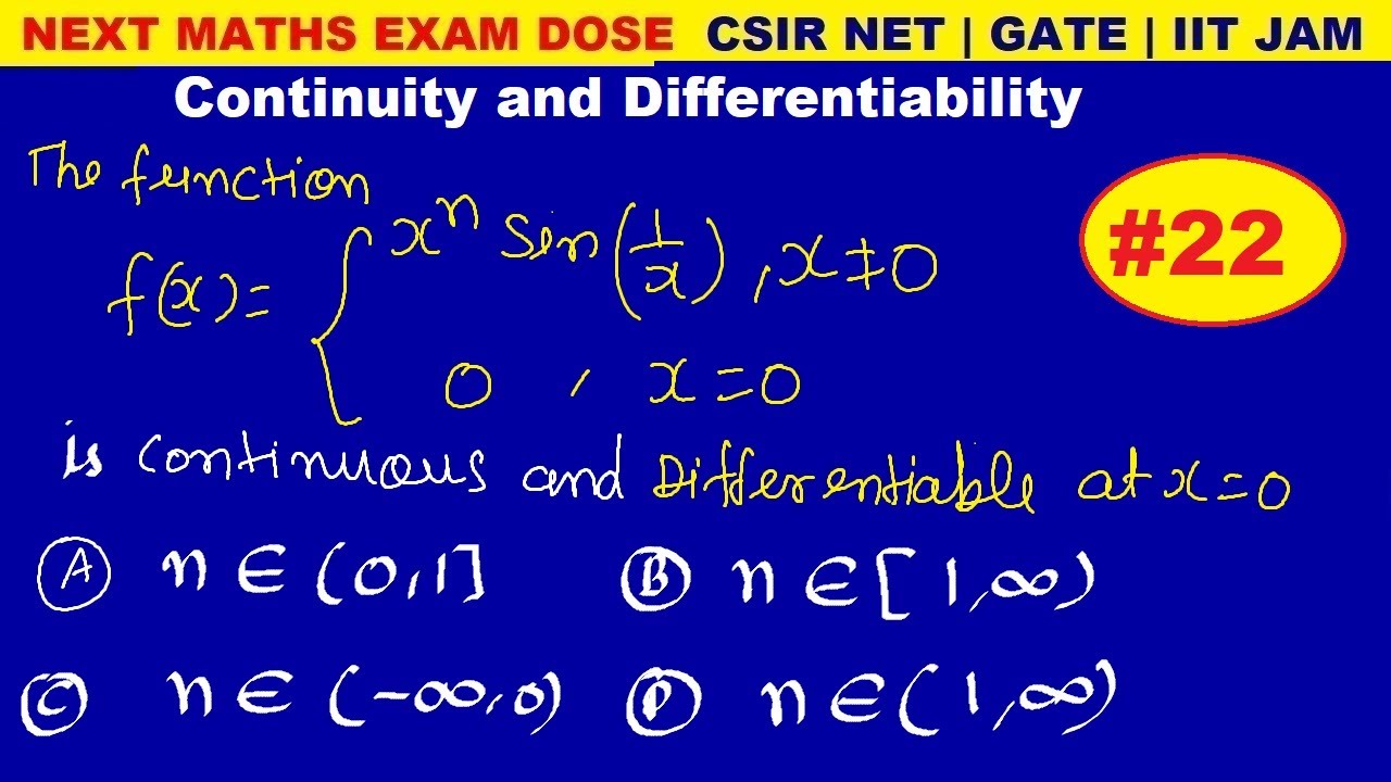 #22  Next Maths Exam Dose | 21 July 2020 | Continuity and Differentiability in Hindi