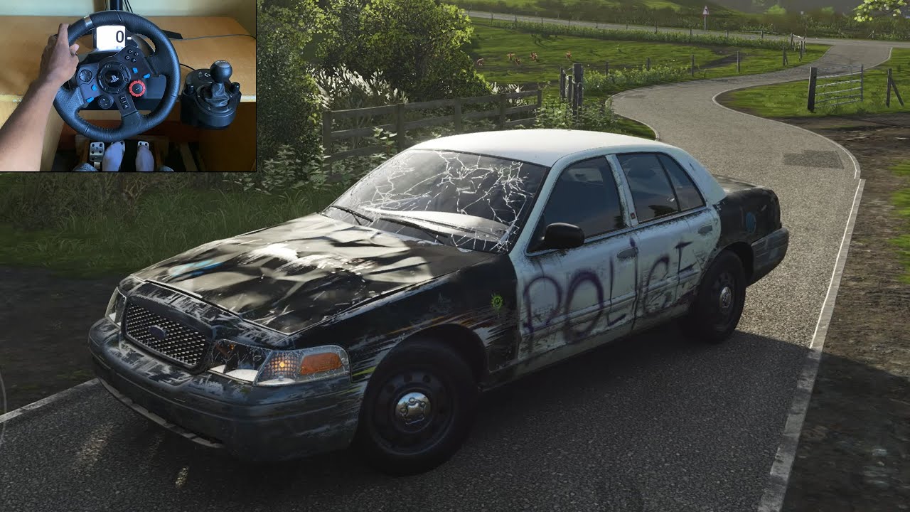 Abandoned Ford Crown Victoria Rebuild | Forza Horizon 4 - Steering Wheel Gameplay