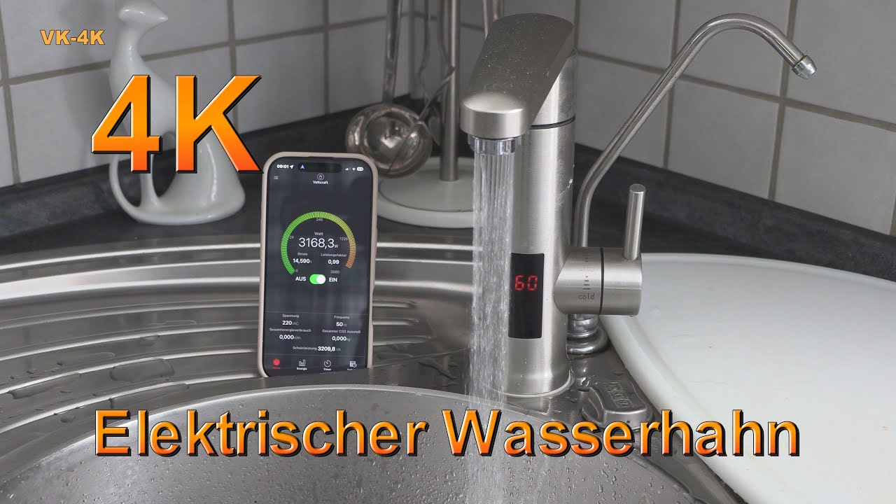 Wasserhahn mit Durchlauferhitzer in der Küche austauschen, anschließen, Erfahrungen und Test.