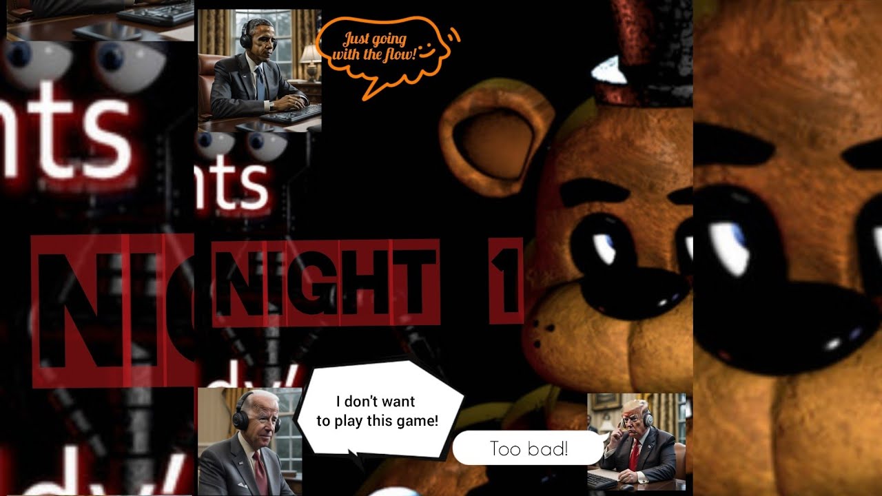 US Presidents Play FNAF Night 1 Full Ep #joebiden #barackobama #donaltrump #fnaf