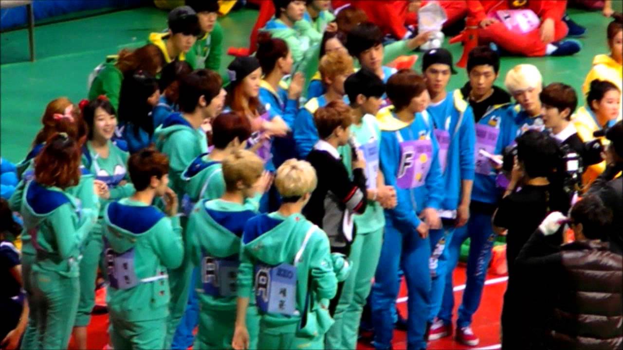 130128 아이돌 스타 육상&양궁 선수권 대회 EXO Cheering for TAO&TAO WUSHU