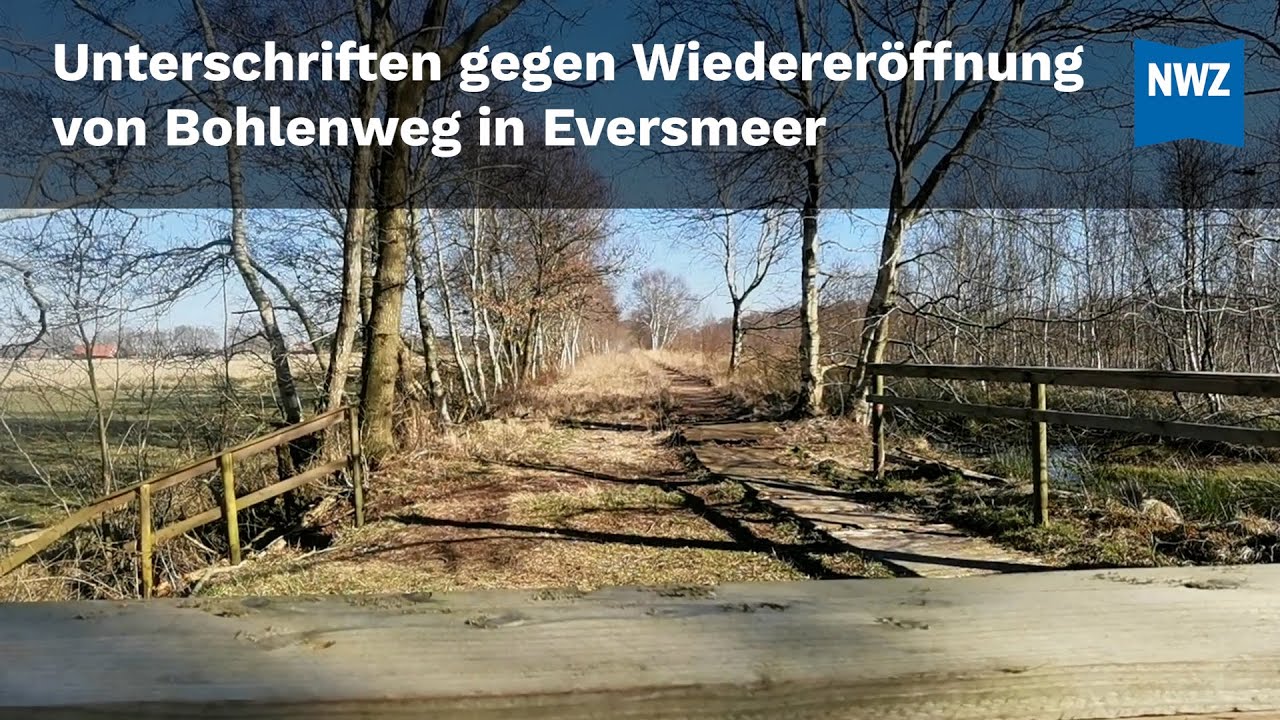 Nach Unfall: Unterschriften gegen Wiedereröffnung von Bohlenweg in Eversmeer