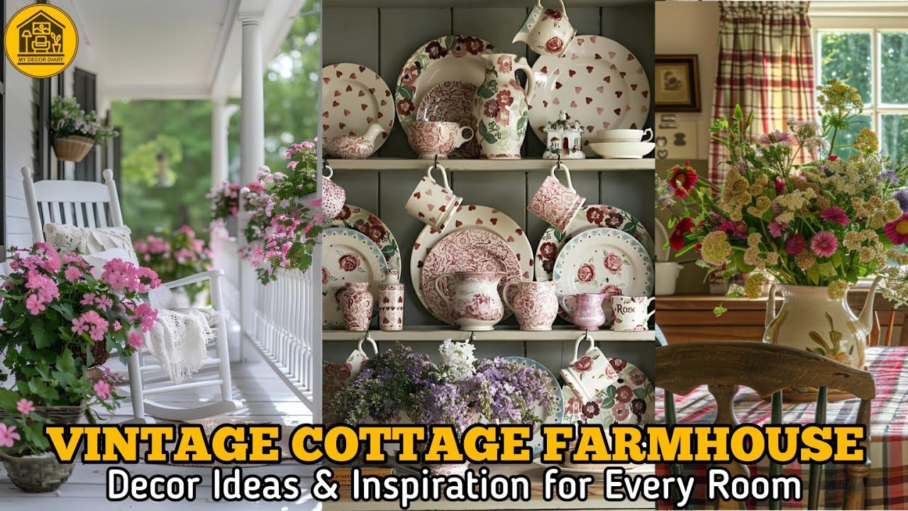 100+ Vintage Style Cottage Farmhouse Decor Inspiration: Stylish Renewal Ideas for Aesthetic Appeal