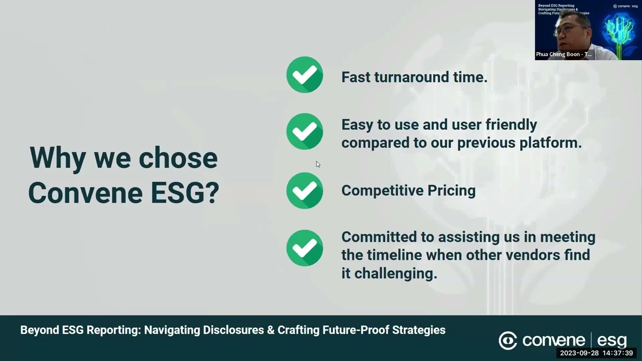 How A Reporting Tool Transformed Our Sustainability Journey | Convene ESG Webinar Highlight