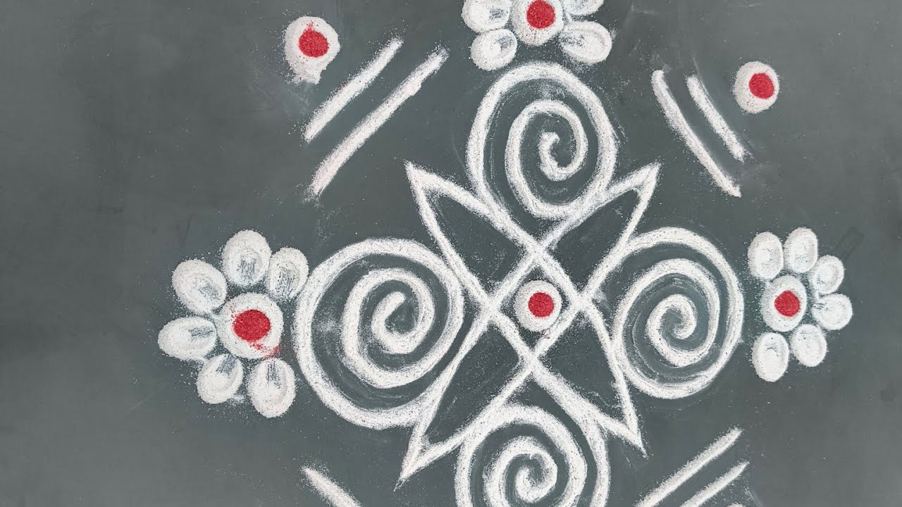 टू बाय टू डॉट ब्युटिफुल रांगोळी 2×2 Dot Beautiful Rangoli Design | टू बाय टू डॉट साधी सुंदर रांगोळी