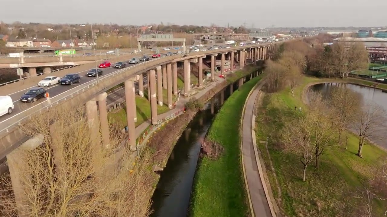 Aston Reservoir - SPAGHETTI JUNCTION - ASTON EXPRESS  WAY : DJI NEO