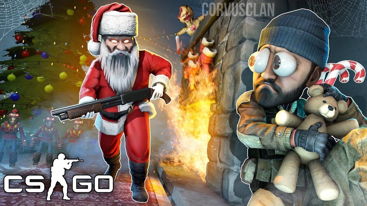 CSGO - EL ESCONDITE CONTRA UN SANTA CLAUS ZOMBIE!! - Hide and Seek