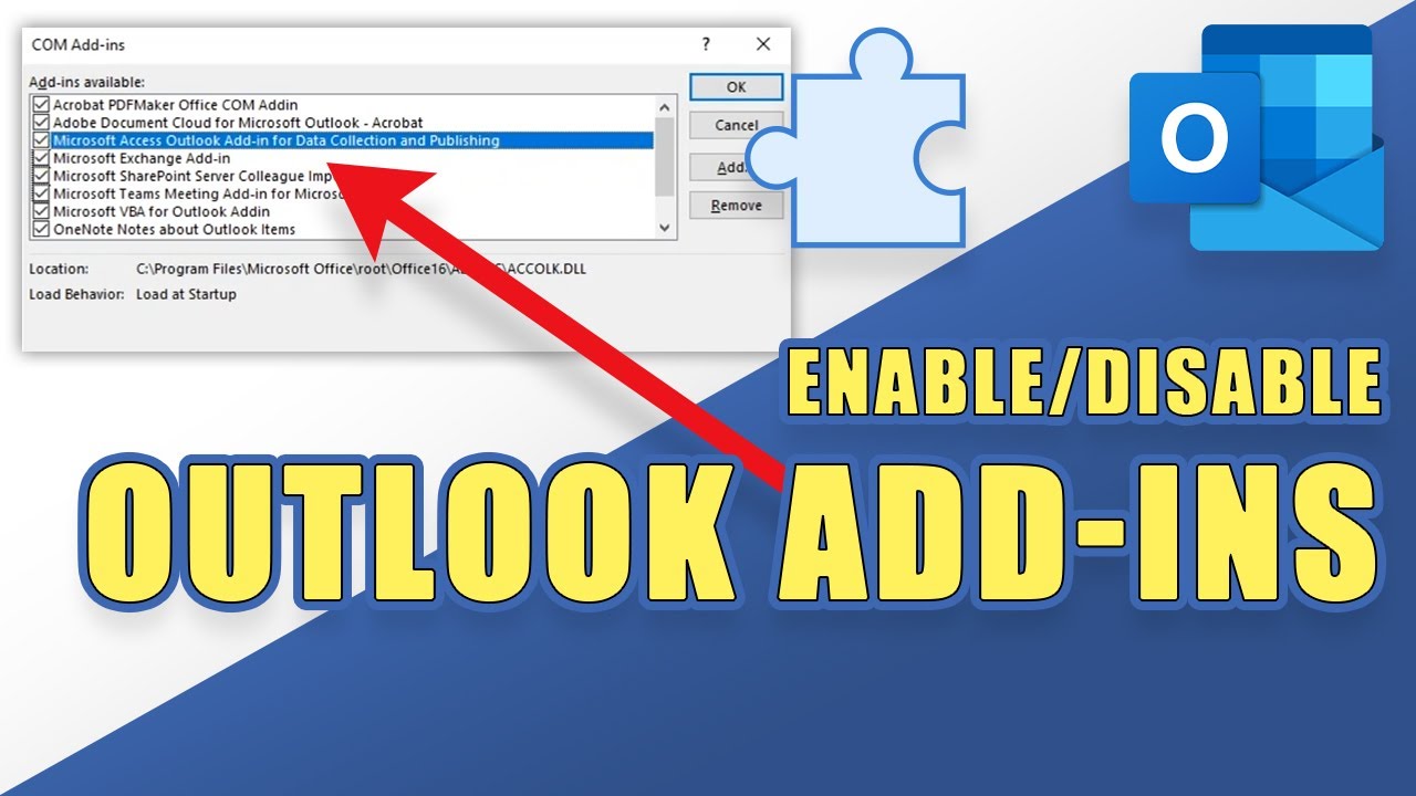 How to Enable / Disable Add-ins in Outlook