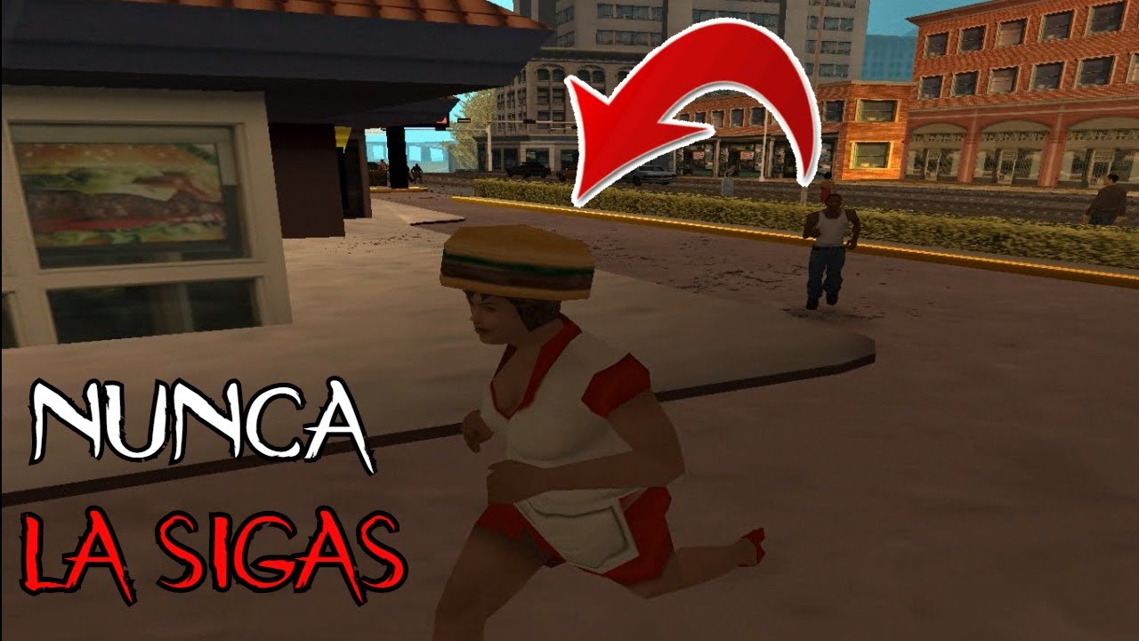 Nunca sigas a LA CHICA DEL BURGER SHOT en GTA San Andreas o lo lamentarás
