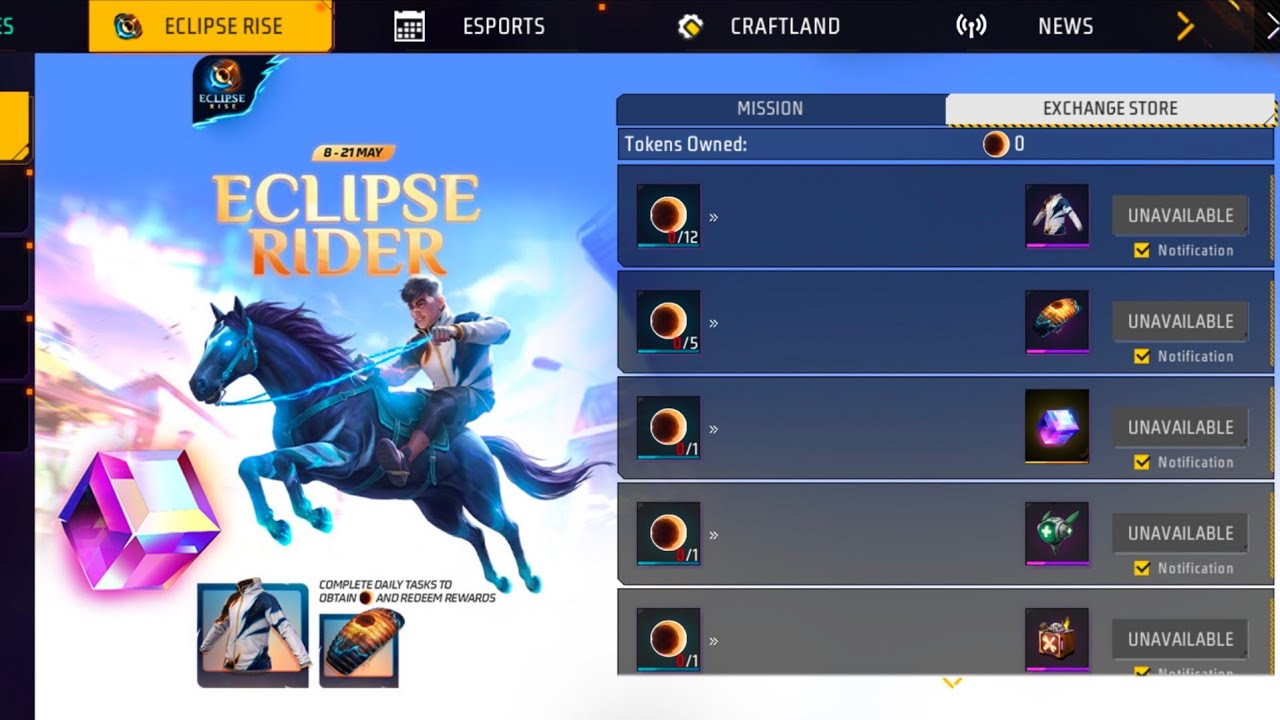 Eclipse Rise Event kaise Complete kare || FREE Fire Rewards Are Rising With Eclipse 