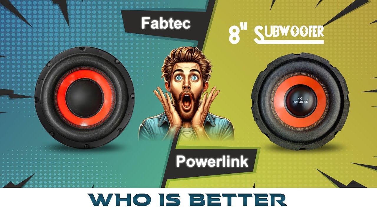 8 Inch Subwoofer Unboxing, Sound Test and Comparison  POWERLINK vs FABTEC