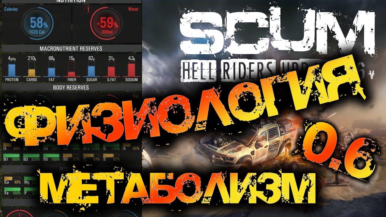 SCUM 0.6 | ГАЙД ДЛЯ НОВИЧКОВ #8 - НОВЫЙ МЕТАБОЛИЗМ И ФИЗИОЛОГИЯ