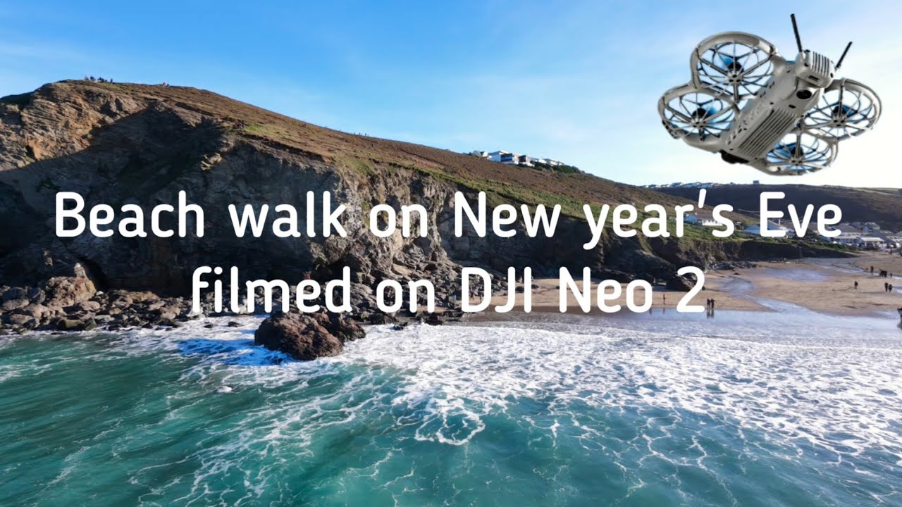 New Years Eve Beach walk 2025 - Filmed on DJI Neo 2