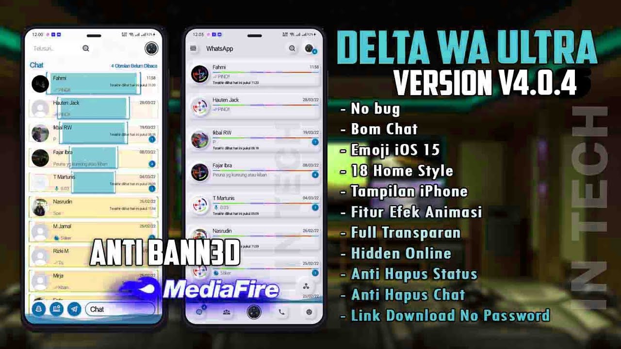 ✅UPDATE WhatsApp DELTA ULTRA V4.2.0F Terbaru 2022 || Fitur Animasi Paling Keren -No PW