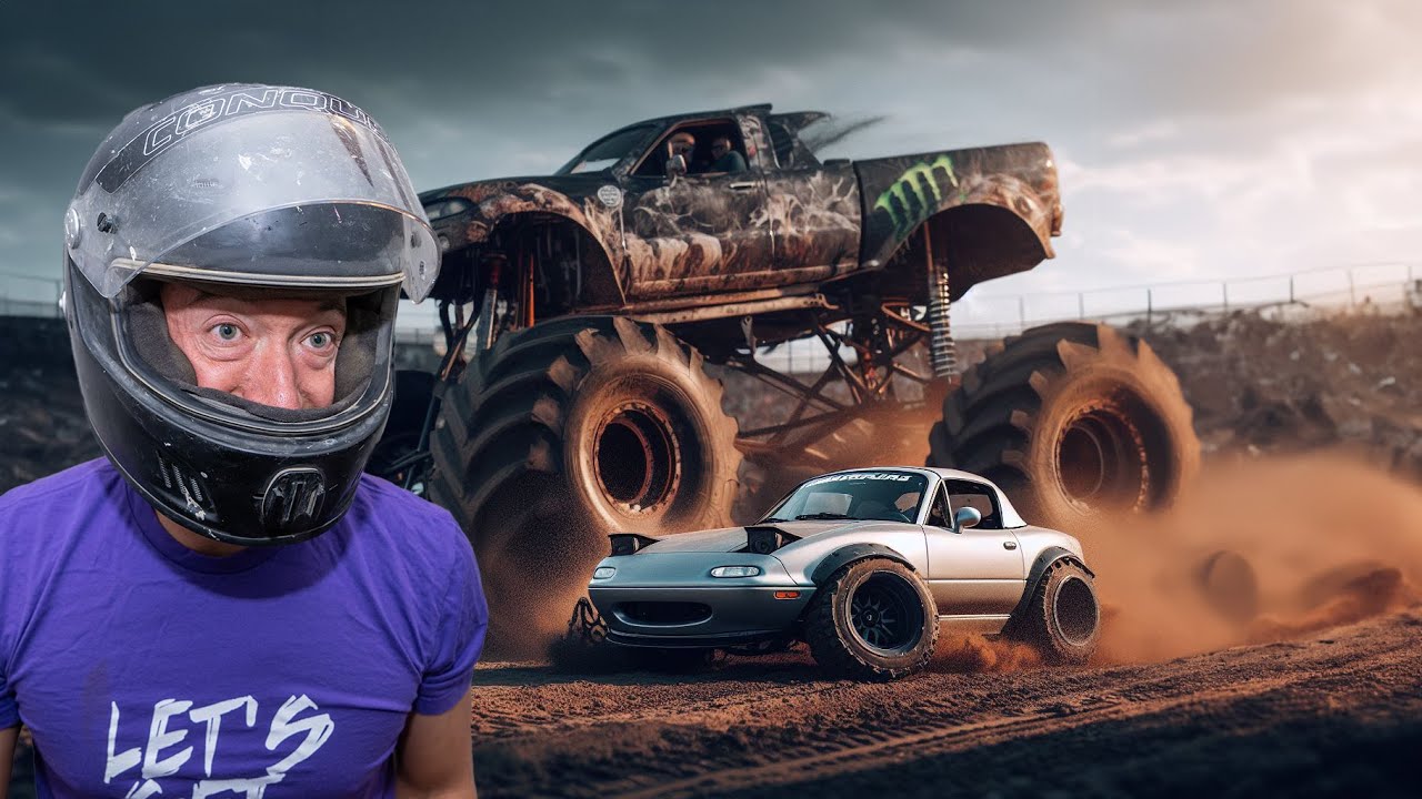 Racing My Miata in a Monster Truck Show