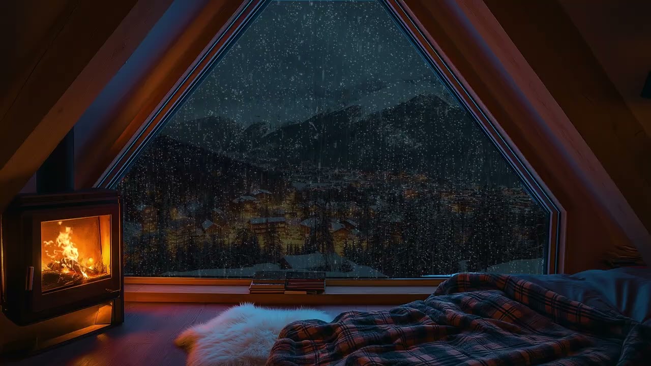 Rain Sounds for Deep Sleep and Focus in a Dark Bedroom – Relaxing Ambience for Meditation