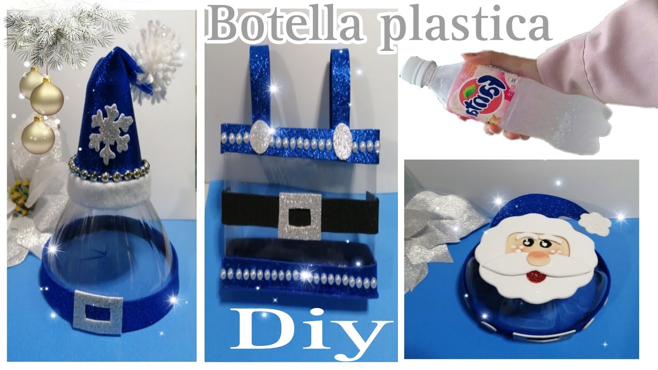🌲3 DIY con una botella pet /manualidades navide&ntilde;as 2023