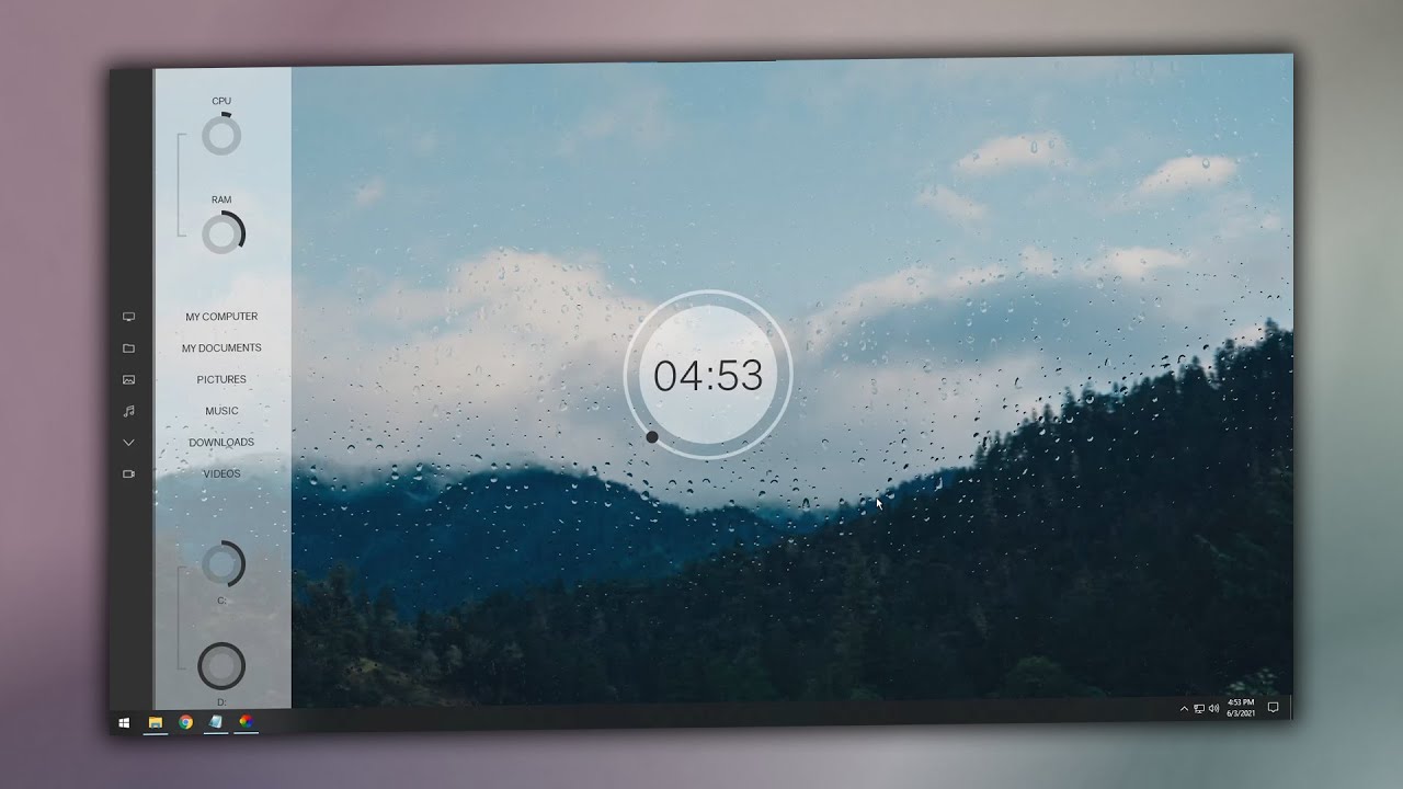 SideBAR Rainmeter Skin | Modern Rainmeter Skin Installation