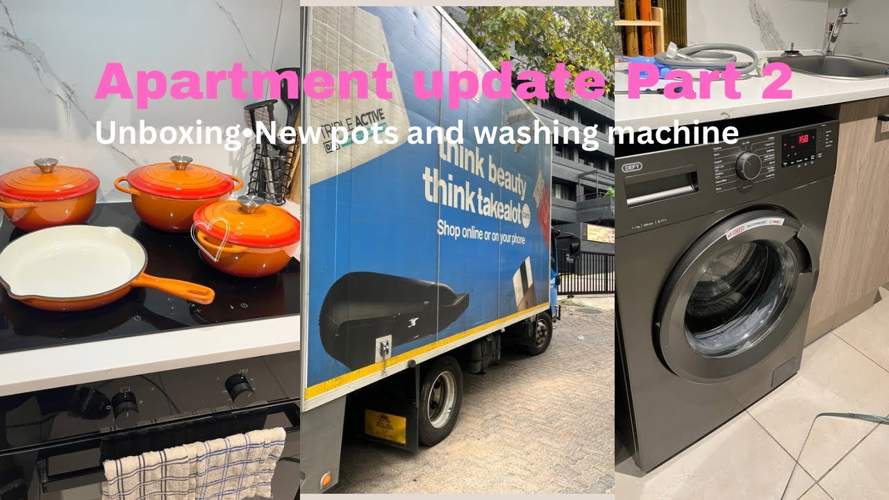 Apartment Update Part 2:Unboxing|New pots and washing machine|Takealot haul|Homemaking