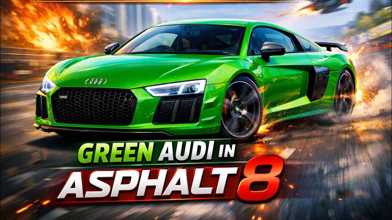 🔥 ASPHALT 8 | GREEN AUDI FULL RACE GAMEPLAY 🔥#asphalt8 #fastracing #viral 