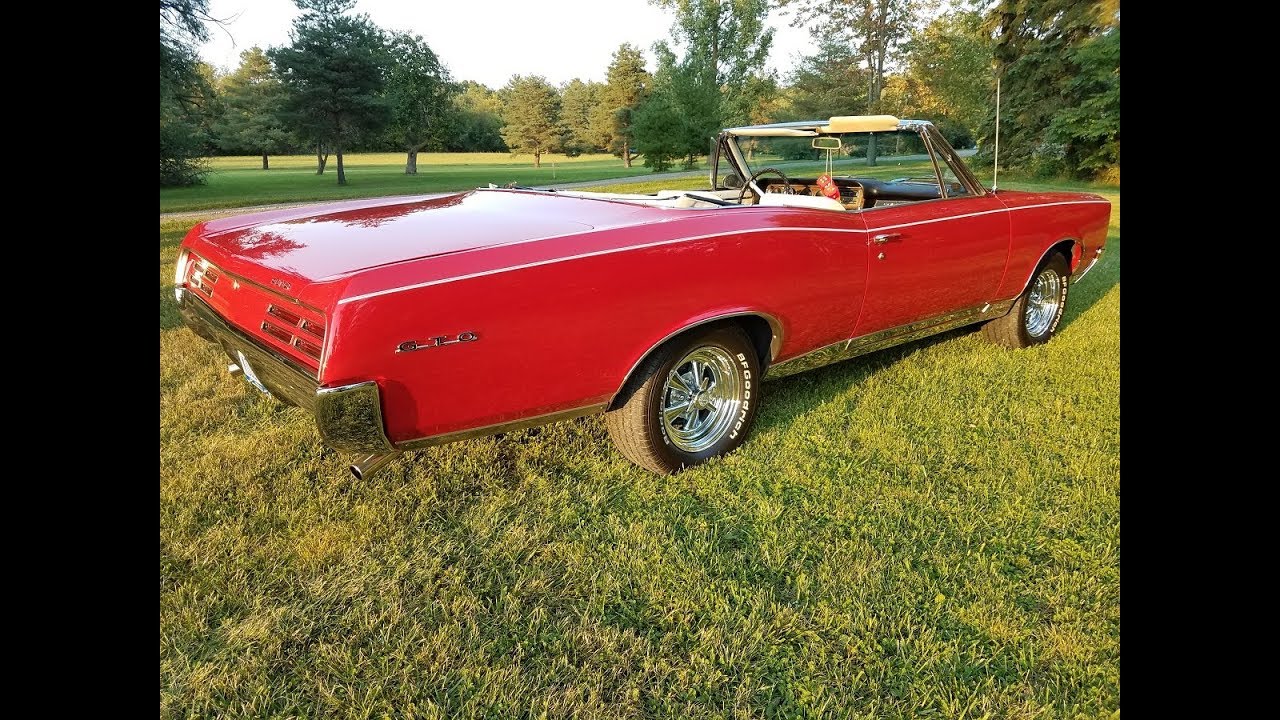 Red 1967 Pontiac GTO Convertible for sale auto appraisal $47,500 810-691-2664