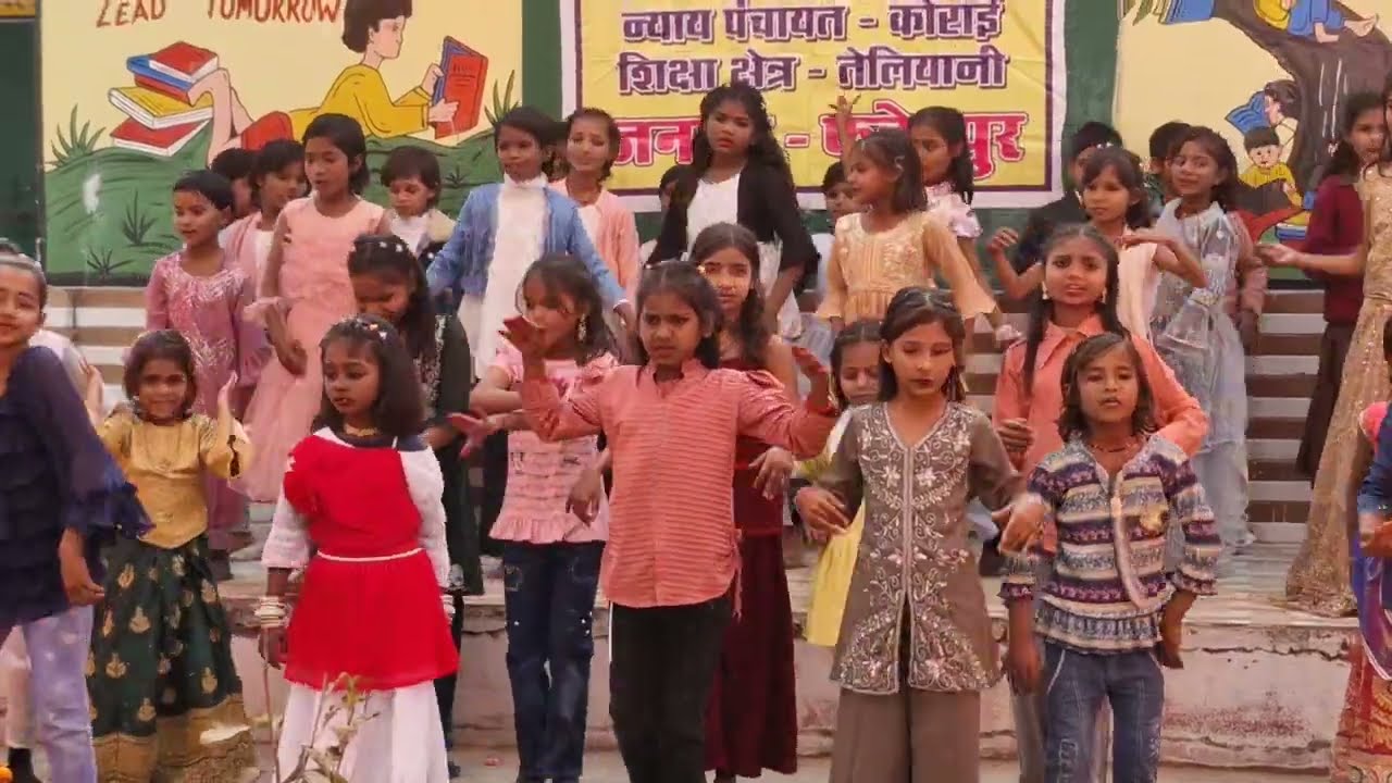 Students on their Annual Function 