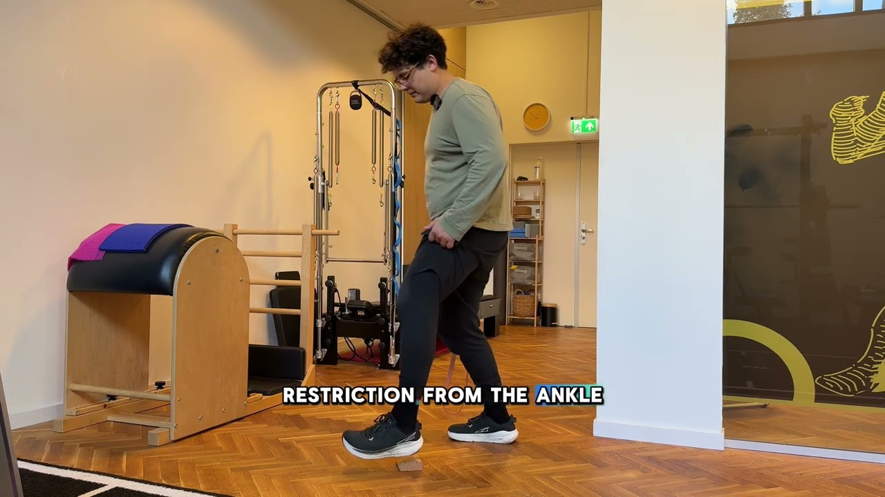 Split squat with superband and wedge