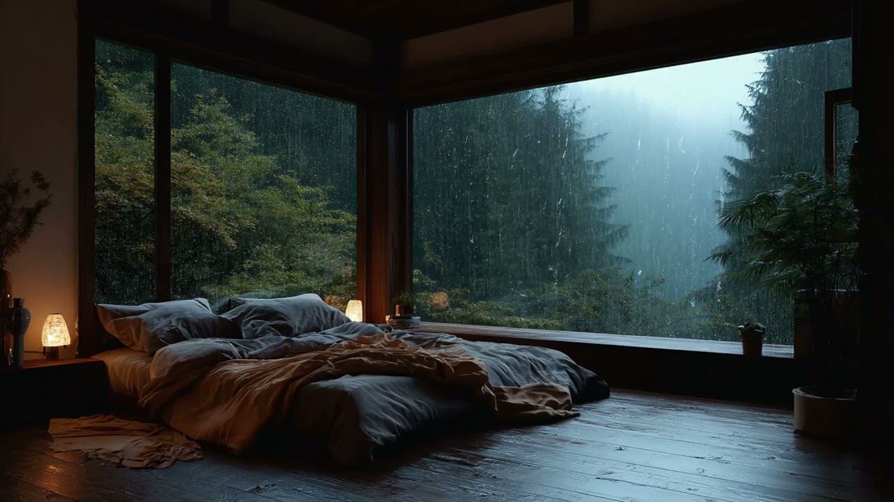 Drift Into Dreamland with Soft Piano and Rain Night Sounds