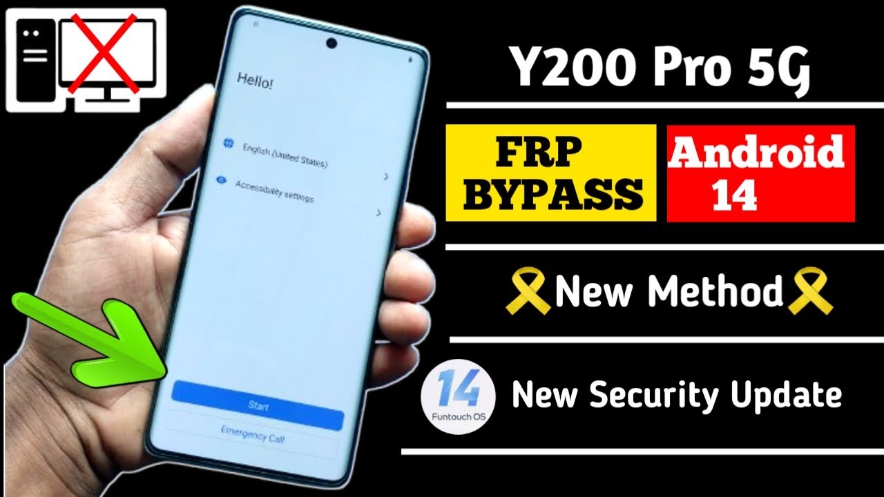 FRP Bypass Vivo Y200 Pro 5G, Y200e 5G || Android 14 || Without PC || 100% Working