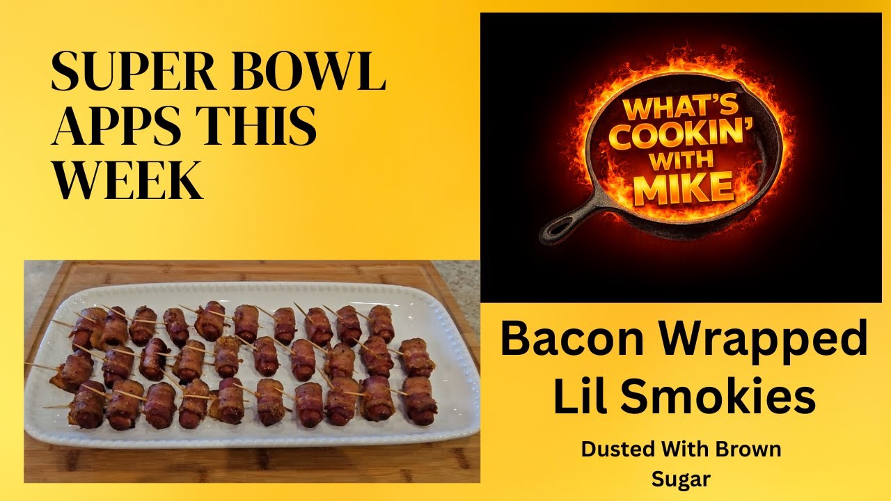 Bacon Wrapped Lil Smokies Dusted in Brown Sugar