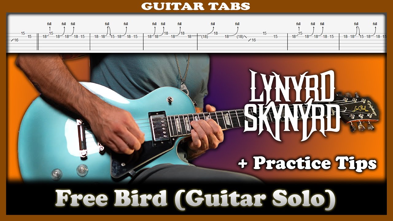 Гитарное соло Free Bird (Lynyrd Skynyrd) + практические советы (с табулатурами)