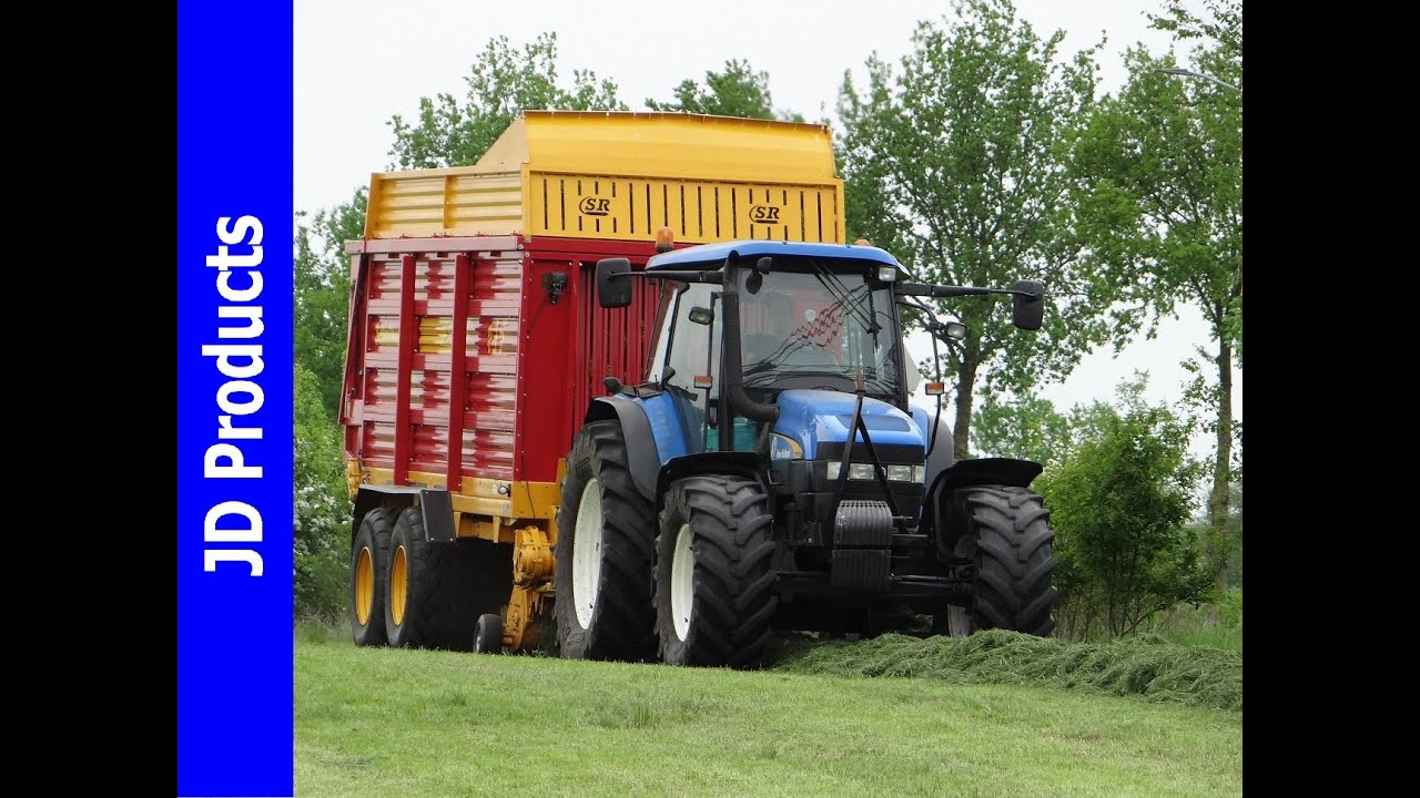 New Holland TM155+T6.155/Gras inkuilen/Grass silage/Gras einfahren/van Klompenburg/Hulshorst/2016