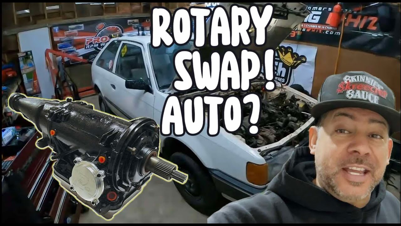Mazda 323 Gets a Rotary & Auto Trans! First Step: Engine Removal EP1