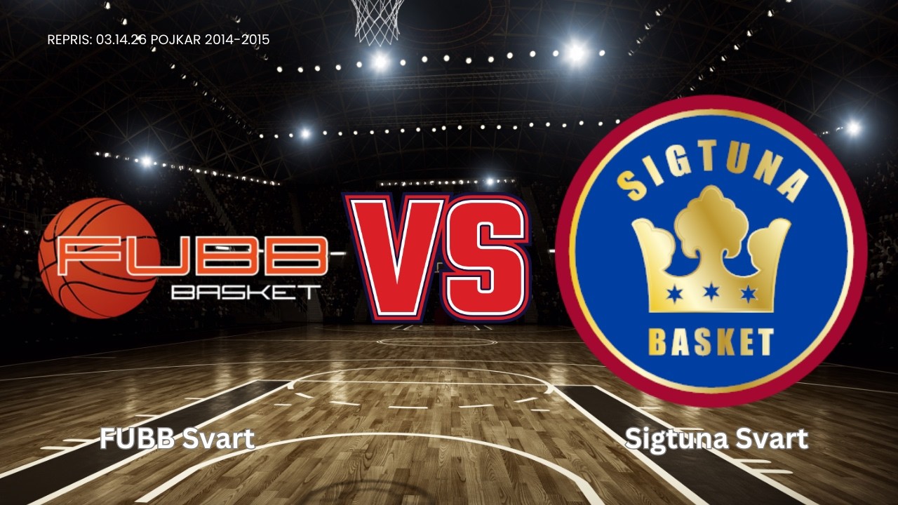 Sigtuna Svart vs FUBB Svart Pojkar 2014-15 basket match i repris