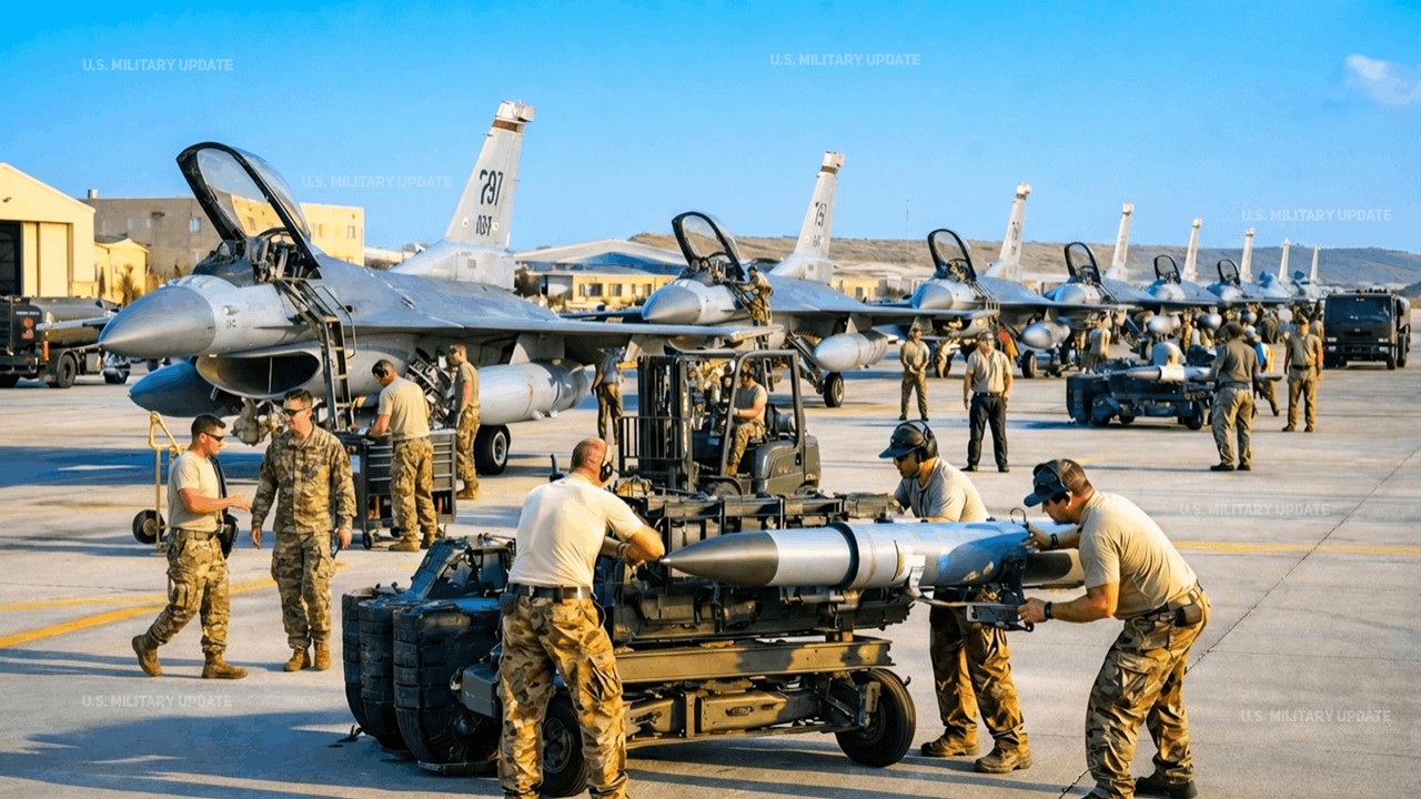 High Alert! U.S. F-16 Fighter Jets Arrive in the Middle East Fully Mission-Ready